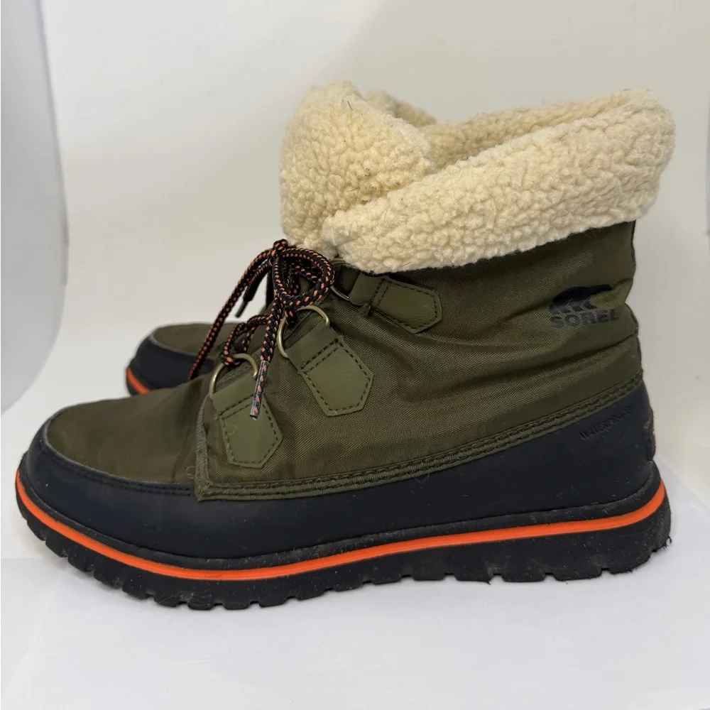 Sorel Cozy Carnival Waterproof Boots Olive Green